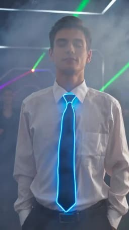 Flashing Neon Light LED Tie Halloween Christmas Dance Supplies Wedding Performance Decoration Luminous EL Wire Necktie