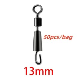 30/50PCS Bearing Swivels Ball Bearing Swivel Solid Rings Fishing Connector Ocean Boat Quick Fast Link Connector