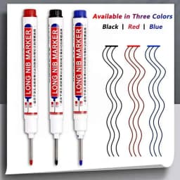 iLMH 1-40PCS Deep Hole Long Nib Head Markers For Metal Perforating Pen Waterproof Bathroom Woodworking Decoration Multi-Purpose