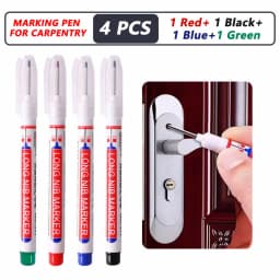 iLMH 1-40PCS Deep Hole Long Nib Head Markers For Metal Perforating Pen Waterproof Bathroom Woodworking Decoration Multi-Purpose
