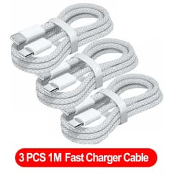 3PCS USB C Cable to USB C 100W Fast Charging Charger Cable Supports Fast Charging For iPhone 16 15 Samsung Xiaomi Huawei Etc