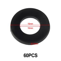 60pc Fitting Rings Washer White Plastic For Door Hinge 0.5-1.2mm Nylon Gasket High Temperature Insulation Flat Gasket
