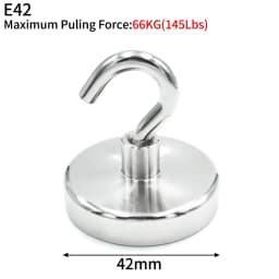 10/20Pcs Super Strong Neodymium Powerful Magnetic Hooks Ring Metal Magnet with Curved Hook Hanger for Hanging,Fridge,Wall,Key