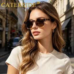 CATERSIDE Fashion Men Sunglasses Small Frame Square Personalized Design Sun Glasses Women Travel Party Business Festival Gift