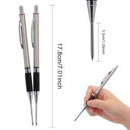 New Deep Hole Woodworking Mechanical Pencil, 2.0mm Anti Slip Soft Set Grip Handle Automatic Pencil Engineer Drawing Marking Tool