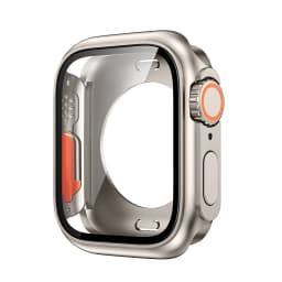 Screen Protector Cover for Apple Watch 45mm 44mm 40 41 42 46mm PC Front Rear Bumper Case iwatch 11 10 9 8 7 SE 6 Change To Ultra