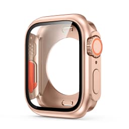 Screen Protector Cover for Apple Watch 45mm 44mm 40 41 42 46mm PC Front Rear Bumper Case iwatch 11 10 9 8 7 SE 6 Change To Ultra