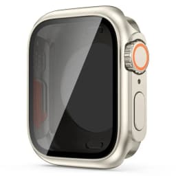 Screen Protector Cover for Apple Watch 45mm 44mm 40 41 42 46mm PC Front Rear Bumper Case iwatch 11 10 9 8 7 SE 6 Change To Ultra