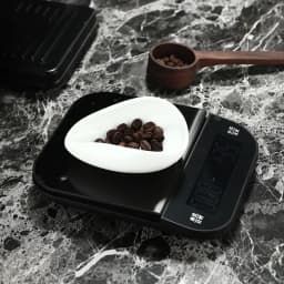 Coffee Bean Measuring Cup Ceramic Weighing Tray Coffee Powder Dosage Tray Suitable for Home Cafe Simple Coffee Tray Accessories