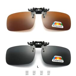 4 Color Grey Lenses Polarized Sunglasses Clip On Flip Up UV 380 Driving Fishing Night Vision Glasses Clips