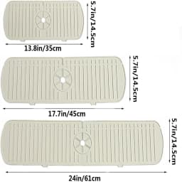 Silicone Faucet Water Catcher Mats,Kitchen Sink Spill-Proof Drying Pads,Anti-Slip Drain and Splash Guard Water Catcher Mat
