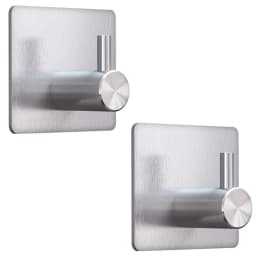 Modern style stainless steel adhesive hooks for bathroom room kitchen clothes hats clutter storage
