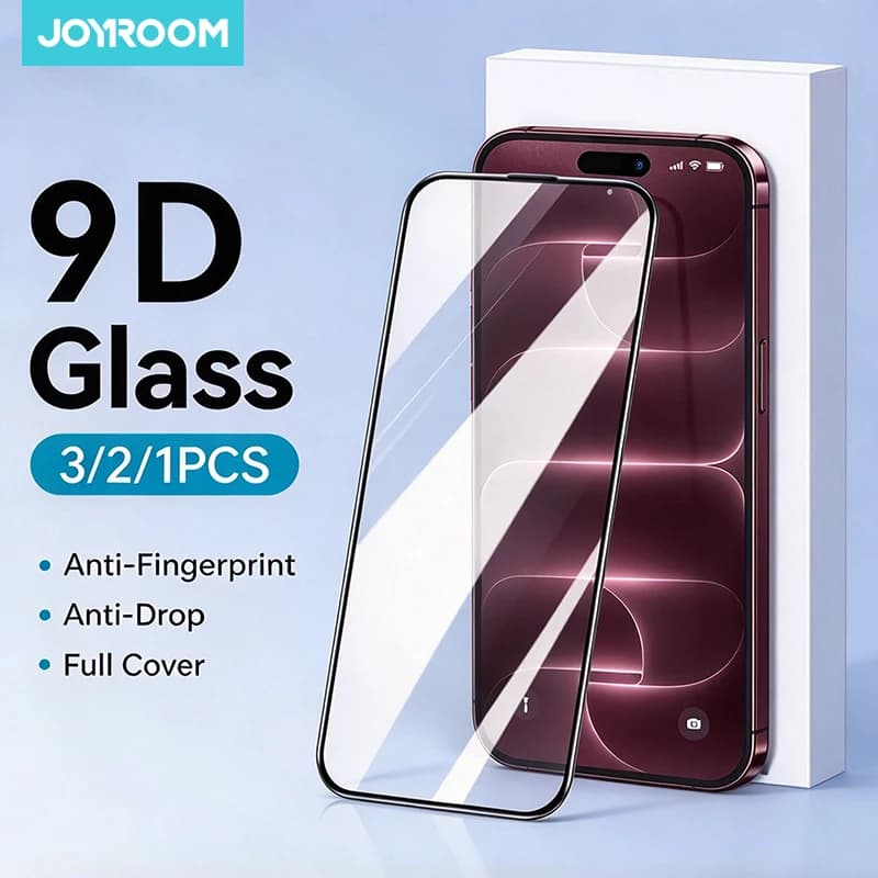 Joyroom 1/2/3pcs HD Glass Screen Protector for iPhone 18 17 16 15 14 13 Pro Max Full Screen Tempered Glass Protection for iPhone