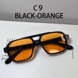 BOYSEEN Men's Square Tortoiseshell Sunglasses Preppy Style Black Frame Eyewear Can Make Prescription