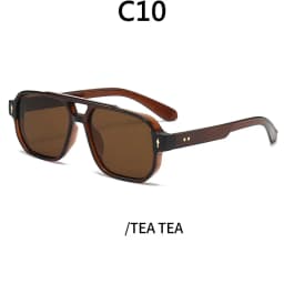 BOYSEEN Men's Square Tortoiseshell Sunglasses Preppy Style Black Frame Eyewear Can Make Prescription
