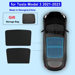 Sun Shade For Tesla Model 3 Y YL Juniper Highland 2025-2020 2026 Upgrade Ice Cloth Buckle Sun Glass Front Rear Sunroof Skylight