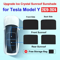 Sun Shade For Tesla Model 3 Y YL Juniper Highland 2025-2020 2026 Upgrade Ice Cloth Buckle Sun Glass Front Rear Sunroof Skylight