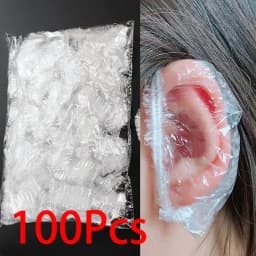 1-500pcs Disposable Hair Dye Earmuff Waterproof Ear Cover Baking Oil Wash Shower Bathing Barber Hairdressing Cleaning Accessorie