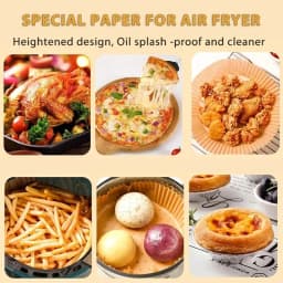50/100/200Pcs Air Fryer Baking Paper Non-Stick Airfryer Baking Papers Round Air-Fryer Paper Liners Paper Kitchen Accessories