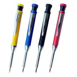Solid Carpenter Pencil Set Woodworking Tools Mechanical Pencil 5 Colors Refill Construction Job Tools Carpentry Marking Scriber