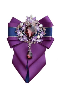 Luxury Rhinestone Bow Tie Brooch Pocket Towel Set Men's High-end Jewelry Gift Fashion New British Korean Men Wedding Accessories