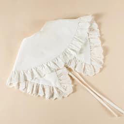 Royal Style Cotton Fake Collar Shawl Wrap Hollow Out Floral Lace Ruffled Trim Necklace Pointed Lapel Blouse Dropshipping