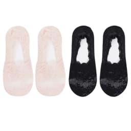 1/2 Pairs Women Lace Cotton Invisible No Show Socks Non-slip Summer Solid Color Short Socks Fashion Ankle Thin Slipper Socks