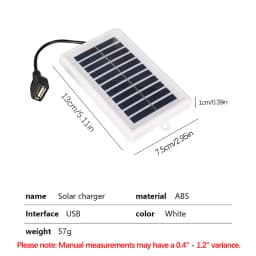 1/2PCS Portable Solar Charger Portable Solar Charger-USB Output for Outdoor Use -for Travel and Camping,Flashlight,Fan Charging