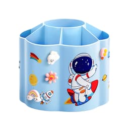 Rotating Pen Holder Desk Organizers Large Capacity Pen Storage Box Cosmetic Brush Organization Box Study Dormitory Accessories