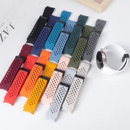 Silicone Strap for Samsung Galaxy Watch 7 6 5 4 40mm 44mm 5 Pro 45mm Magnetic Buckle Band 6 Classic 43mm 47mm No Gaps Bracelet
