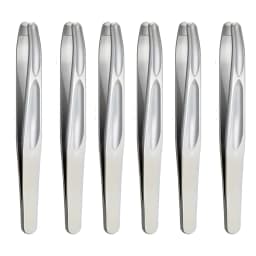 Premium Round Head Tweezers for Eyebrow & Facial Hair Removal Seamless Clips Short Hair Precision Beard Clip