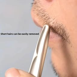 Premium Round Head Tweezers for Eyebrow & Facial Hair Removal Seamless Clips Short Hair Precision Beard Clip