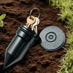 Garden Key Hider, Realistic Underground Watering Can Key Safe, No Battery Needed, Durable Plastic for Outdoor Garden Security
