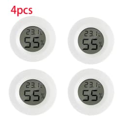 2/4 Pcs Mini Hygrometer Thermometer Fahrenheit or Celsius Meter Digital LCD Monitor Indoor Room Round Humidity Temperature Gauge