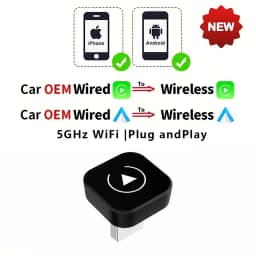2in1 Wireless CarPlay Dongle Wireless Android Auto Adapter AI Smart Box Car Intelligent Systems For Car With Wired CarPlay