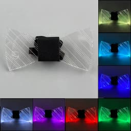 LED Acrylic Bow Tie Light up LED Men Bow Tie Luminous Bow Tie Costume Men Ties DJ Dance Glow Decoration Novelty Gift LED Cravat