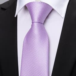 New Fashion Light Purple Ties For Men Wedding NeckTies Hanky Cufflinks Set Groom Business Lilac Lavender Gift