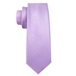 New Fashion Light Purple Ties For Men Wedding NeckTies Hanky Cufflinks Set Groom Business Lilac Lavender Gift
