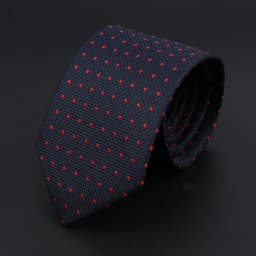 New Dot Striped Men's Tie Fashion Classic Soft Neckties Blue Black Red Pink Jacquard Woven Polyester Cravat Daily Wear Accessory