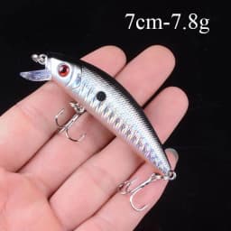 1pcs Artificial Bait Fishing Lures Minnow Crankbaits Bass Baits Wobblers Set Lifelike Fake Fishing bait Tackle 50 colors 3D Eyes