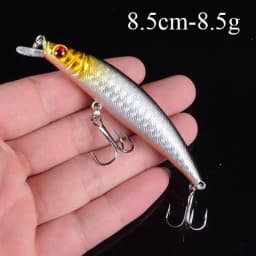1pcs Artificial Bait Fishing Lures Minnow Crankbaits Bass Baits Wobblers Set Lifelike Fake Fishing bait Tackle 50 colors 3D Eyes