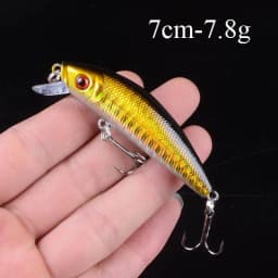 1pcs Artificial Bait Fishing Lures Minnow Crankbaits Bass Baits Wobblers Set Lifelike Fake Fishing bait Tackle 50 colors 3D Eyes