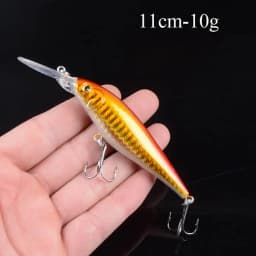 1pcs Artificial Bait Fishing Lures Minnow Crankbaits Bass Baits Wobblers Set Lifelike Fake Fishing bait Tackle 50 colors 3D Eyes