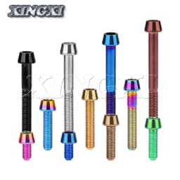 Xingxi Titanium M6x10 16 18 20 25 30 35 40 45 50 55 60 65mm Allen Key Taper Head Screw for Bicycle Headset Brake Bicicleta Bolts