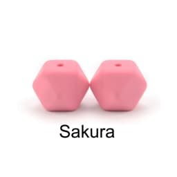 LOFCA 10PCS Silicone Beads Food Grade 14mm Hexagon Used In Jewelry Making Necklace Bracelets Keychain Jewelry Accessories