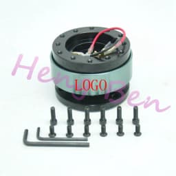 New Black Steering Wheel Snap Off Quick Release Hub Adapter Boss kit Universal