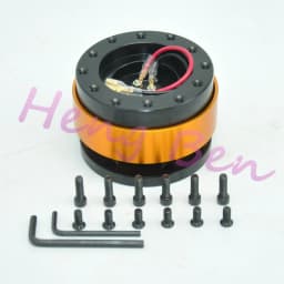New Black Steering Wheel Snap Off Quick Release Hub Adapter Boss kit Universal