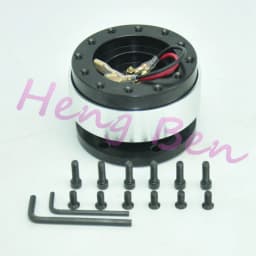 New Black Steering Wheel Snap Off Quick Release Hub Adapter Boss kit Universal