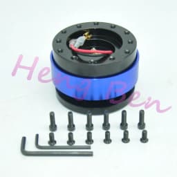 New Black Steering Wheel Snap Off Quick Release Hub Adapter Boss kit Universal
