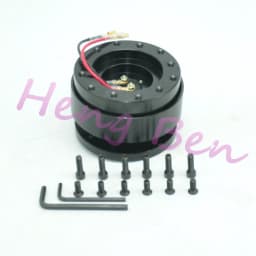 New Black Steering Wheel Snap Off Quick Release Hub Adapter Boss kit Universal
